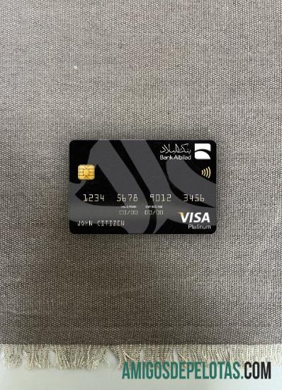 Banco da Arábia Saudita Albilad Bank Visa Platinum Card Photolook Front modelo